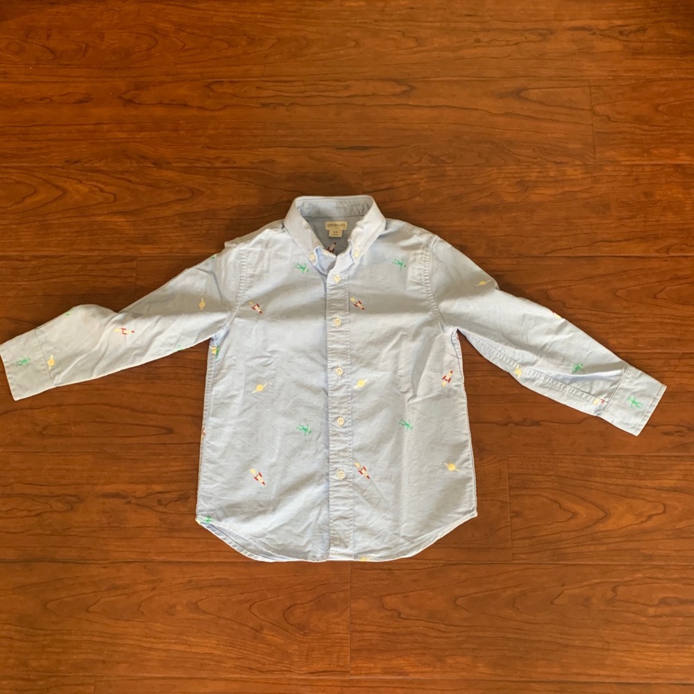 Boys solar system design Formal Shirt Size 4/5